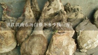 湛江江南市场白萝卜多少钱1斤？